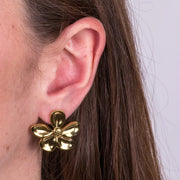 Orecchini in Acciaio con fiori a lobo