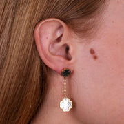 Orecchini in Acciaio con quadrifogli olografici