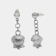 Orecchini in Acciaio con campanella  bianca con scritta Capri