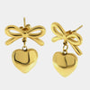 Orecchini in Acciaio con fiocco e cuore