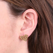 Orecchini in Acciaio con cuore impreziosito da sfere