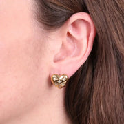 Orecchini in Acciaio con cuore impreziosito da cristalli