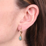 Orecchini in Acciaio cerchio con goccia