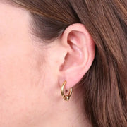 Orecchini in Acciaio cerchio con sfera