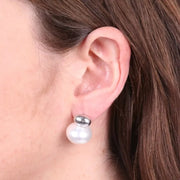 Orecchini in Acciaio con perla