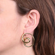 Orecchini in Acciaio cerchio intrecciato