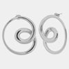 Orecchini in Acciaio cerchio intrecciato