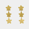 Orecchini in Acciaio stelle lisce pendenti