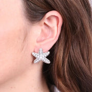 Orecchini in Acciaio  stella marina con perle