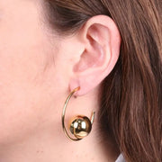 Orecchini in Acciaio a cerchio con sfera