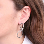 Orecchini in Acciaio con filo intrecciato