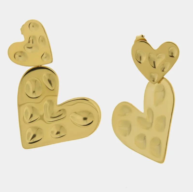 Orecchini in Acciaio con cuori