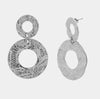 Orecchini in Acciaio cerchi martellati