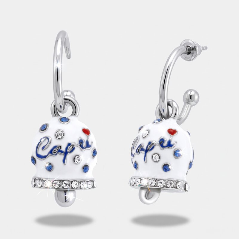 Orecchini in Acciaio campanella Capri a pois - BYSIMON gioielli