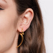 Orecchini in Acciaio forma irregolare liscio gold