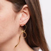 Orecchini in Acciaio irregolare pendente