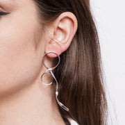 Orecchini in Acciaio irregolare pendente