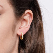 Orecchini in Acciaio cerchio liscio e con cristalli