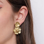 Orecchini in Acciaio fiori rigati - BYSIMON gioielli