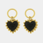Orecchini in Acciaio cuore nero - BYSIMON gioielli