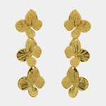 Orecchini in Acciaio fiori rigati - BYSIMON gioielli