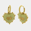 Orecchini in Acciaio cuore verde - BYSIMON gioielli
