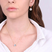 Set in acciaio  cristalli blu