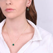 Set in acciaio cristalli verdi