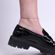 Cavigliera in Acciaio cristalli rosa