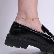 Cavigliera in Acciaio con croci e punti luce