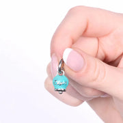 Ciondolo in Acciaio campanella verde con scritta Capri