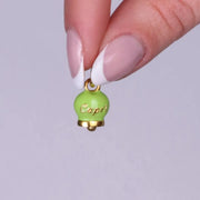 Ciondolo in Acciaio campanella verde chiaro con scritta Capri