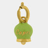 Ciondolo in Acciaio campanella verde chiaro con scritta Capri