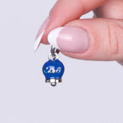 Ciondolo in Acciaio campanella blu con scritta Capri