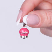 Ciondolo in Acciaio campanella rossa con scritta Capri