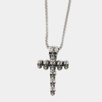 Collana in Acciaio con dettaglio a forma di croce impreziosito da teschi IJEWEL - gioiello BySimon