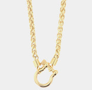 Collana in Acciaio intrecci di catene con chiusura a vite