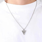 Collana in Acciaio con triangolo nero