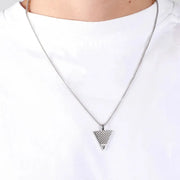 Collana in Acciaio con triangolo nero