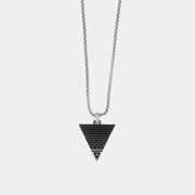 Collana in Acciaio con triangolo nero