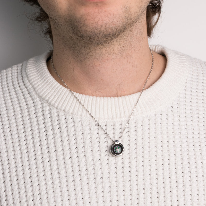 Collana in Acciaio con pendente a forma di bussola IJEWEL - gioiello BySimon