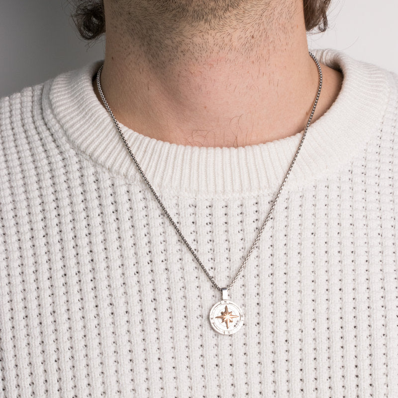 Collana in Acciaio con ciondolo rosa venti IJEWEL - gioiello BySimon