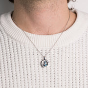 Collana in Acciaio con ancora in cerchio