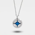 Collana in Acciaio con ciondolo rosa venti blu IJEWEL - gioiello BySimon