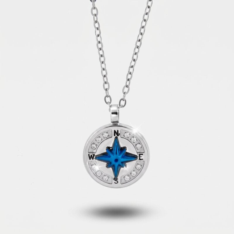 Collana in Acciaio con ciondolo rosa venti blu IJEWEL - gioiello BySimon