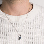 Collana in Acciaio con ciondolo rosa venti blu IJEWEL - gioiello BySimon