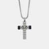 Collana in Acciaio con croce rigata