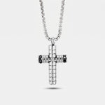 Collana in Acciaio con croce rigata - BYSIMON gioielli
