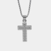 Collana in Acciaio con pendente doppia croce