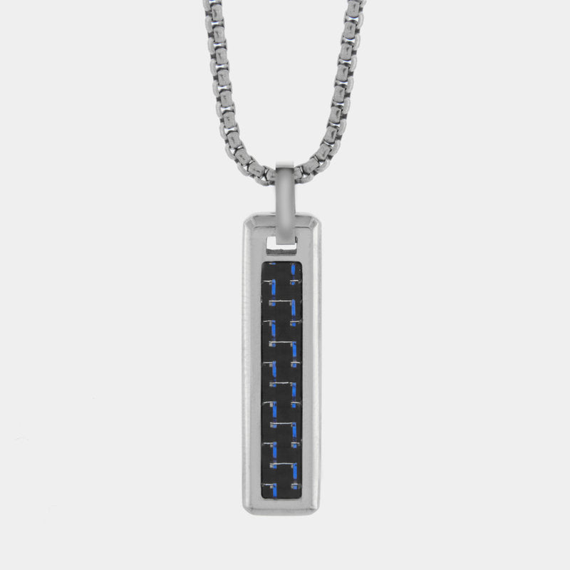 Collana in Acciaio con ciondolo piastra